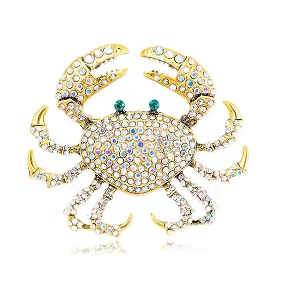 Diamond Crystal Crab Brooch 🦀 - Picture 4 of 10